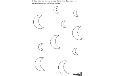Moon colouring size order
